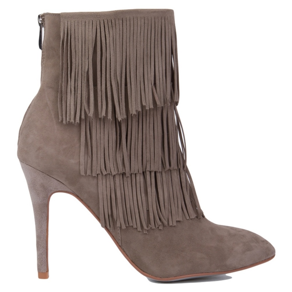 Chinese Laundry Kristin Calavari Gray Suede Bootie